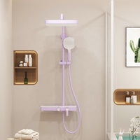 Usine nouveau haut de gamme Thermostat ensemble de douche baignoire en laiton salle de bain système de douche chaud froid mélange bleu douche robinet ensembles