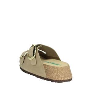 Pantuflas de Plataforma para Mujer Bionatura, Parte Superior de Cuero Beige, Calzado Cómodo - Product Image 2