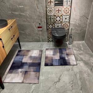 Ensemble de tapis de bain en terre de diatomée nordique, rectangulaires, absorbants, antidérapants, pour salle de bain, toilettes, sol, 2 pièces, fabrication chinoise - Product Image 2