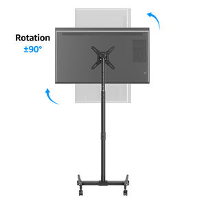 Carro de soporte de <span class=keywords><strong>TV</strong></span> de suelo con pantalla ajustable de altura de 13-42 pulgadas - Product Image 2