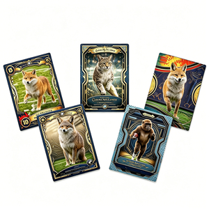Cartes à collectionner de créatures fantastiques en gros, personnalisées, motif renard mignon, animal sauvage, mecha, pack booster TCG pour magasin de jeux - Product Image 1