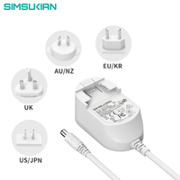 Adaptateur d'alimentation cc interchangeable 12v 1a kc 12v 1a adaptateur d'alimentation universel mondial