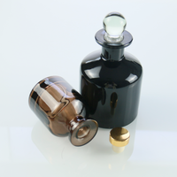 50ml 100ml 150ml 200ml conception personnalisée vide huile de parfum arôme verre Reed diffuseur bouteille avec bâtons de rotin