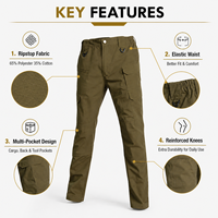Pantalons cargo tactiques Ripstop en gros, multi-poches, vêtements de travail, OEM ODM