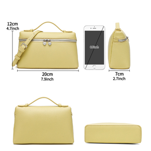 A-331 Bolsos de Diseñador con Textura de Avestruz para <span class=keywords><strong>Mujer</strong></span> Bolso de Hombro 2025 Bolso de Lujo para <span class=keywords><strong>Mujer</strong></span> Nuevo Bolso de Mano Tipo Clutch de PU Estilo Fiambrera - Product Image 4
