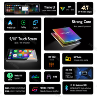 Stok 9 10 İnç 1din/2din HD IPS Dokunmatik Ekran RGB Araç GPS Navigasyon Android Auto Multimedya Video Oynatıcı Dahili WiFi