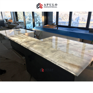 Paneles de Mármol Retroiluminados con Diseño Personalizado Directo de Fábrica, Encimera de Ónix Retroiluminada, Encimera Transparente para Barra - Product Image 5