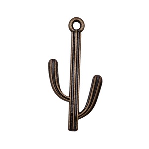 Colgante de <span class=keywords><strong>Cactus</strong></span> Saguaro 14x29mm de Aleación de Zinc Plateado Antiguo con 1 Bucle para Collar Bohemio del Desierto - Product Image 5
