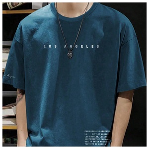 Tren Merek Baru 2025 Kaos Pria Lengan Pendek Pakaian Berkualitas Tinggi Pria Musim Panas Kaos Katun Asli Lengan Setengah Bahan Sutra Es - Product Image 6