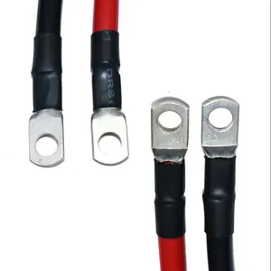 Силовые кабели для аккумулятора, провод для инвертора синусоидальной волны, черный и красный