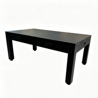 Table de billard 4-en-1 6FT 2026 avec fonctions de hockey sur air, de ping-pong et de salle à manger, coussinets en cuir, construction en MDF, tous accessoires inclus