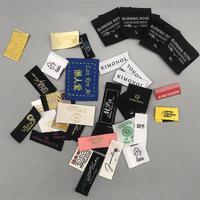 Étiquettes tissées réfléchissantes pour vêtements, étiquettes pour cou de vêtements