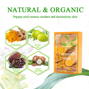 Savon bio vegan au curcuma prêt à être expédié, nettoyage en profondeur, apaisant doux, savon éclaircissant pour le corps - Product Image 2