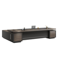 Bureau de direction de luxe de 3 mètres, bureau de bureau moderne à grande échelle pour les bureaux d'entreprise, espaces de travail de direction pour les entreprises