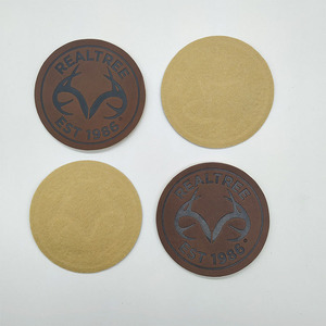Vêtements adjuvant étiquette en cuir pu patch 3d patchs brodés fer sur des patchs en cuir avec adhésif - Product Image 6