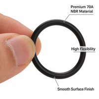 Joint torique en caoutchouc nitrile résistant à l'huile, section transversale de 3,1 mm, diamètre extérieur de 8 à 200 mm
