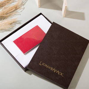 Scatole <span class=keywords><strong>in</strong></span> Carta Ecologica Texturizzata Lionwrapack per Regali, Logo Personalizzato, Coperchio e Base per Quaderni, Libri, Penne, Regali Aziendali - Product Image 1