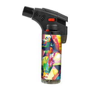 2025 nouveau Design Logo personnalisé Jet flamme créatif coupe-vent incliné torche briquet pour cigarette - Product Image 3