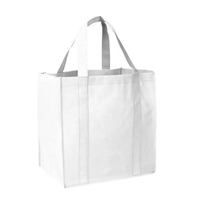 Sac de courses réutilisable personnalisable, écologique, couleur et taille sur mesure, avec bandoulière renforcée et résistante, en non-tissé.