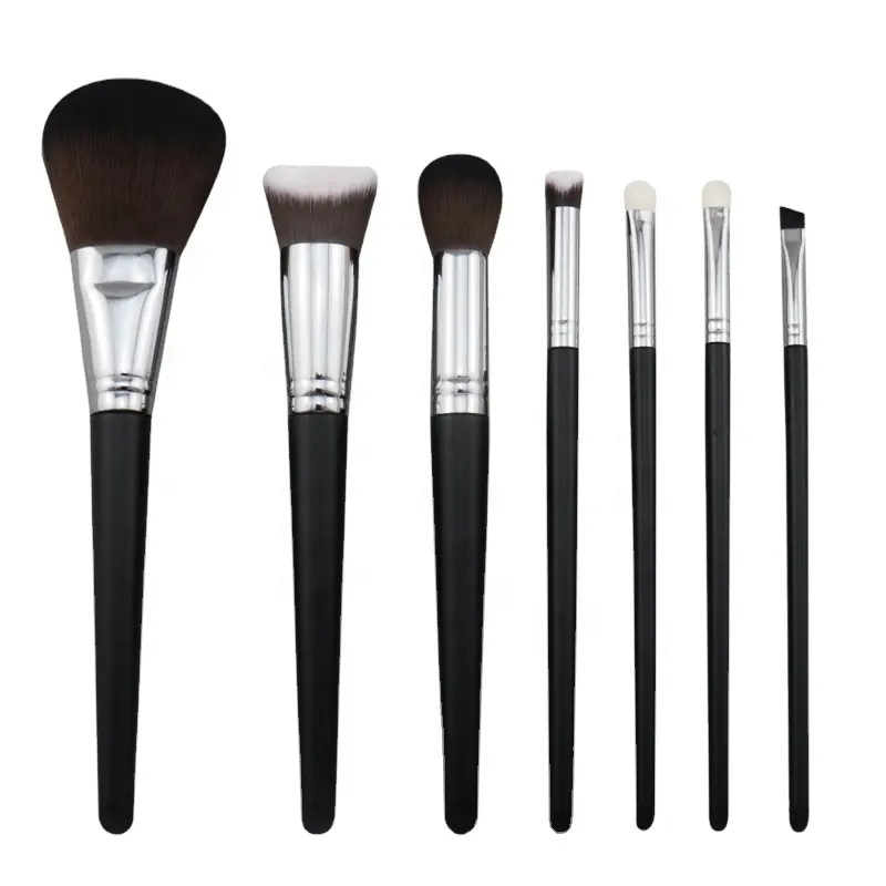 amazon best selling makeup brushes set 7pcs purple makeup cosmetic brush set private label makeup brush set