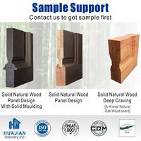 Porte intérieure moderne en bois massif avec isolation phonique pour salon, tailles personnalisables, design sculpté