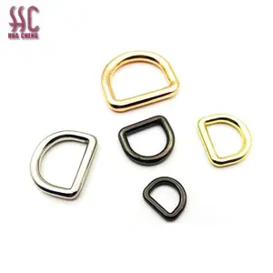 Custom Color Rose Gold Brushed Bronze D Ring Flat Metal Bag Making Accessories d ring metal for Handbags
