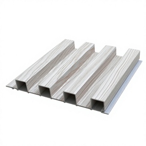 Panneau mural rainuré en WPC pour l'intérieur, insonorisant, alternative au bois creux pour la décoration du plafond du salon - Product Image 1