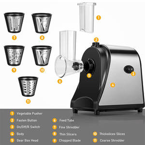 Déchiqueteur de légumes électrique trancheuse puissante râpe à <span class=keywords><strong>fromage</strong></span> en acier inoxydable tireur de salade pour carotte de <span class=keywords><strong>papaye</strong></span> verte - Product Image 2
