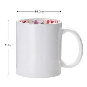 Mug en céramique personnalisable de 11 oz pour sublimation – Joyeuse Saint-Valentin, Joyeux Anniversaire, Joyeuse Fête des Mères – Peinture intérieure colorée – Cadeaux - Product Image 4