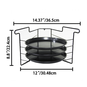 Bandeja elevadora de Metal para Pizza, estante de exhibición con 3 sartenes, 4 estantes - Product Image 6