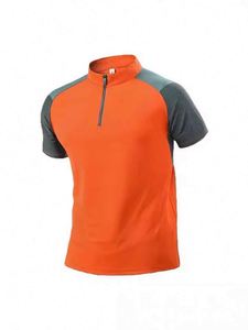 Custom Logo Printed Eco-Friendly Dry Men's <b>Stand</b> Collar Half Zipper <b>Cycling</b> Jersey Slim Fit High Stretch Breathable Sports - Product Image 4