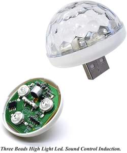 Sfera Mini Discoteca Luce della fase DEL <span class=keywords><strong>DJ</strong></span> RGB Strobe Magia usb auto lampada atmosfera ambiente interno della luce della stella led - Product Image 3