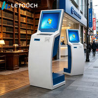 Kiosque d'information à écran tactile 19-22 pouces, poste de travail vertical pour l'impression de billets en libre-service dans les hôpitaux et les administrations, avec SDK