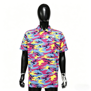 เสื้อโปโลแขนสั้นลายพรางผู้ชาย โพลีเอสเตอร์ ขายส่ง - Product Image 4