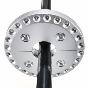 Lampe de camping LED Roman Umbrella, plafonnier rond détachable, argent, blanc, noir, blanc, fonctionne avec une pile 1,5 V - Product Image 4