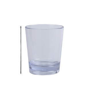 Vaso de Whisky Estilo Americano de Base Pesada, Transparente y Reutilizable, de PCTG, 300 ml, Color Personalizado, para Fiestas, con Logotipo Personalizado, Directo de Fábrica HY - Product Image 1