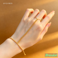 Bijoux tendance pour femmes, bracelet à chaîne pour doigt en acier inoxydable 304/316 plaqué or 18 carats avec zircon incrusté en forme de cœur