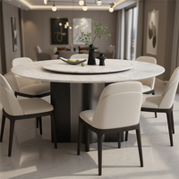 Table à manger de luxe de haute qualité, moderne, en acier inoxydable blanc, plateau en marbre naturel, structure métallique durable, 6 places, meubles pour la maison