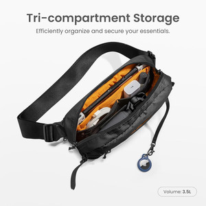 Bolso Bandolera de Nailon de Moda de 3.5L con Bloqueo RFID, Bolso de <span class=keywords><strong>Hombro</strong></span> Cruzado para Hombre y Mujer, Resistente al Agua, Ligero, Informal - Product Image 2