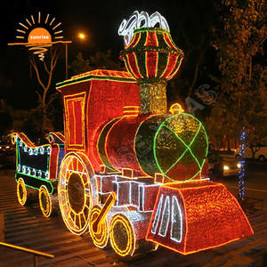 OEM vacaciones al aire libre calle motivo decoración 3D <span class=keywords><strong>Thomas</strong></span> estilo <span class=keywords><strong>tren</strong></span> LED iluminación RGB pixel tema Parque <span class=keywords><strong>de</strong></span> Atracciones Decoración - Product Image 1