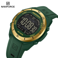 Montre sport pour homme Naviforce 7138, nouvelle montre numérique LCD lumineuse, bracelet en silicone de haute qualité, montres électroniques pour homme, Reloj