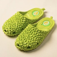 Chaussons unisexe en EVA souple, style influenceur vietnamien d'Asie du Sud-Est, avec bandeau en forme de durian et pampilles
