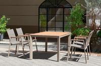 Ensemble table et chaises en alliage d'aluminium de style nordique moderne et minimaliste pour l'extérieur, résistant à l'eau et aux UV, idéal pour les salons de thé et les cafés