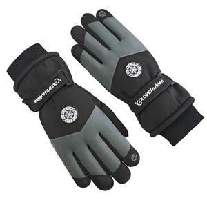 Guantes de Trabajo con Correa para la Muñeca, Resistentes al Frío y al Agua, con Aislamiento Térmico, para Deportes al Aire Libre, Guantes de Esquí de Cuero para Invierno, Unisex - Product Image 3