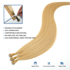 Extensiones de Cabello Virgen Premium con Nanobeads, 100% Cabello Humano Real, Grado Ruso, Doble Trama, Punta Sin Costuras, Decoloración, <span class=keywords><strong>Mercado</strong></span> Occidental - Product Image 5