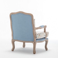 AH-1001, silla de comedor decorativa tapizada Vintage, sofá individual de madera francés clásico, sofá de madera americano europeo, silla de ocio