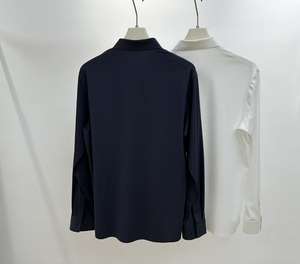 All'ingrosso tessuto in poliammide Spandex Top Casual da uomo con colletto lungo a maniche rapide e traspirante antirughe primavera camicia - Product Image 6