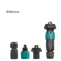 E-Weichat M15-Bande LED d'intérieur et d'extérieur pour éclairage, connecteur étanche IP68 mâle/femelle à souder à 2 broches pour l'industrie électrique