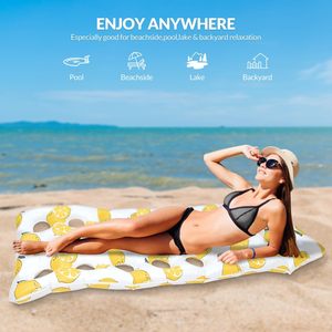 Summer Trend Pool <b>Floats</b> <b>Inflatable</b> Raft with Headrest Adults Floating Lounge <b>Float</b> Beach Swimming Pool Relax Party Toy - Product Image 4