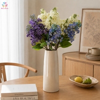 Fleur artificielle de lilas réaliste en gros, 2 têtes par branche, pour la décoration intérieure